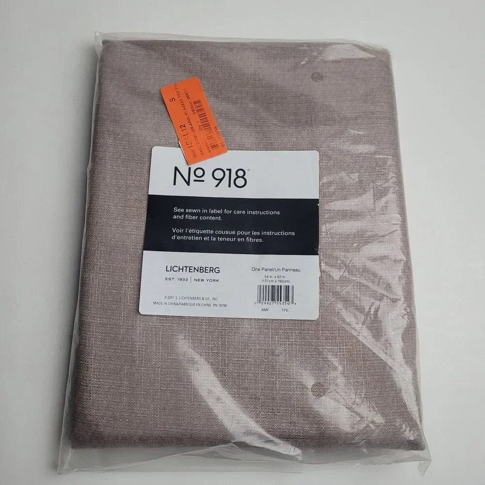 NEW No. 918 Lichtenberg One Panel Curtain Color 'Taupe' 54 x 63 inch . #BT1